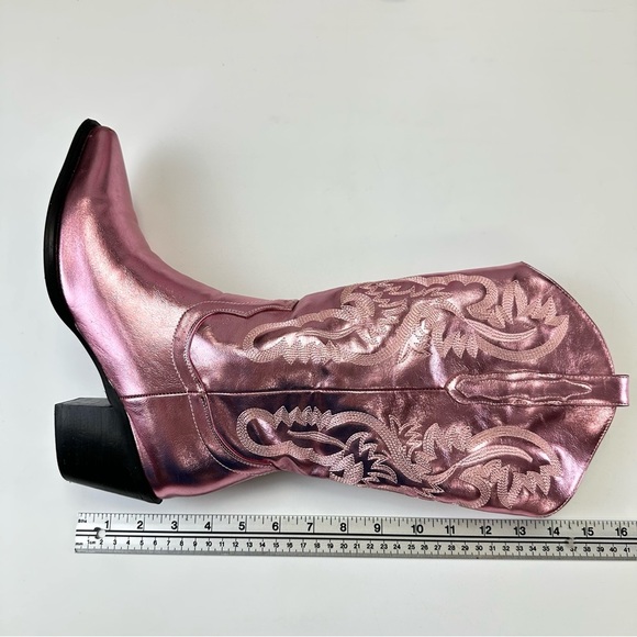 Metallic pink tall Western boot Womens Size 41 Coastal Cowgirl - Picture 5 of 9